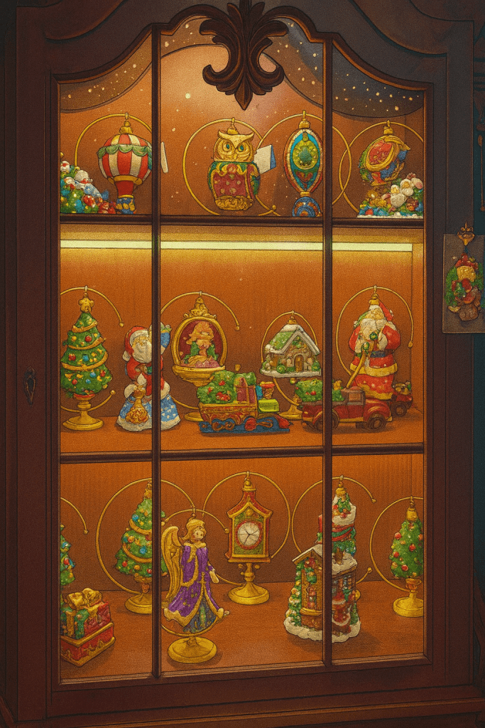 Belgrad'daki Vukov Bozicni Kutak mağazasının Noel temalı süslemeler ve vitrin dekorlarıyla animasyon tarzı fotoğrafı - 2024 Noel tatili