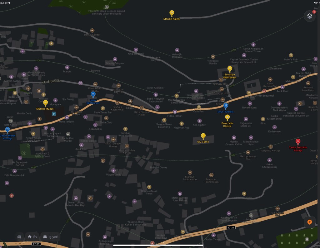 Mardin şehir merkezi haritası