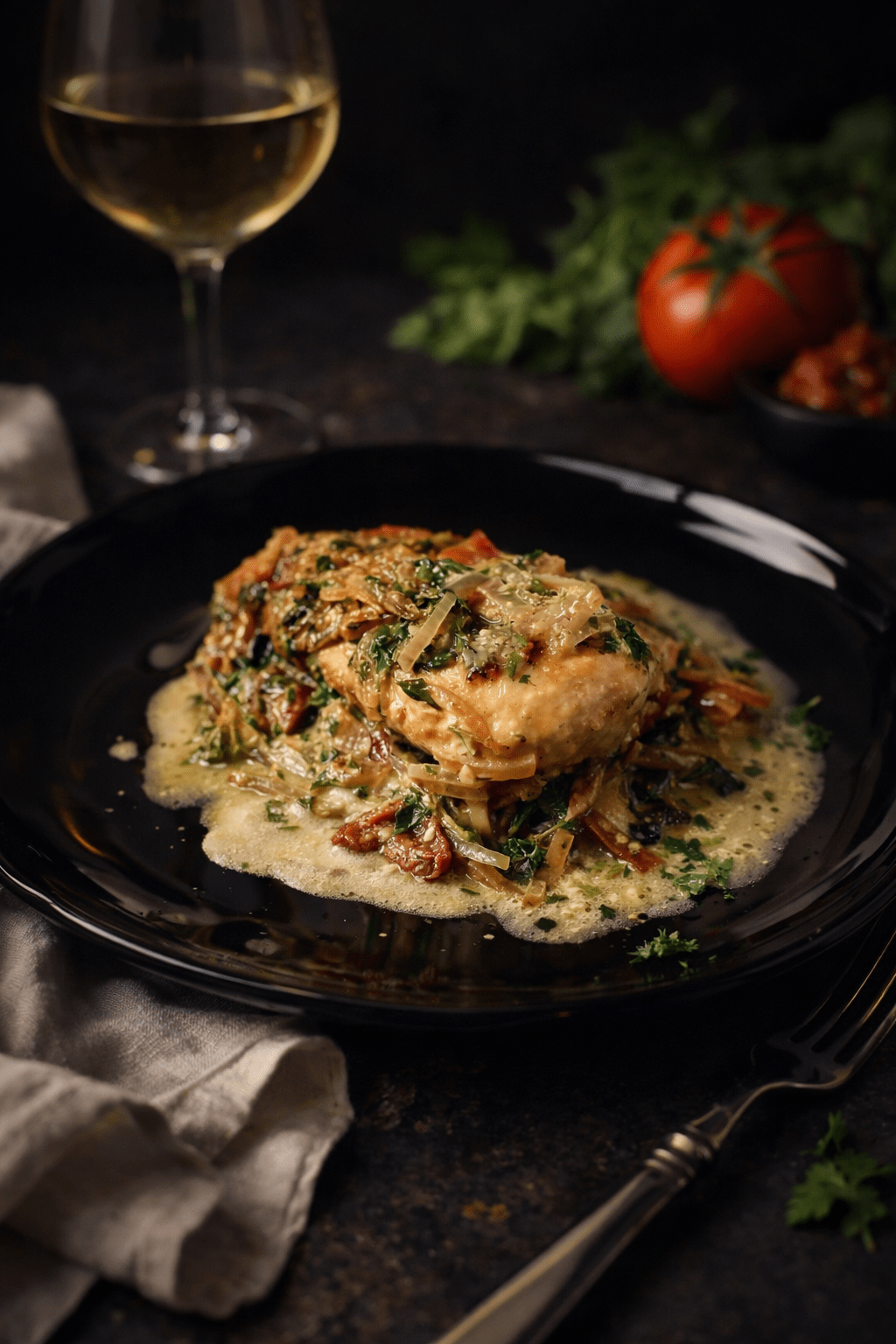 Kremalı İtalyan Usulü Tavuk Florentine&nbsp;🍗🌿