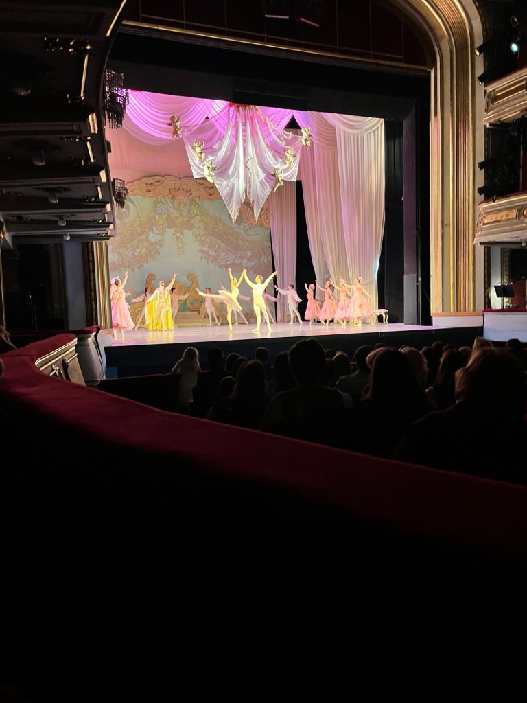 Efe ile Ebru’nun Belgrad gezisinde Ulusal tiyatroda gittikleri Fındıkkıran bale gösterisi fotoğrafı