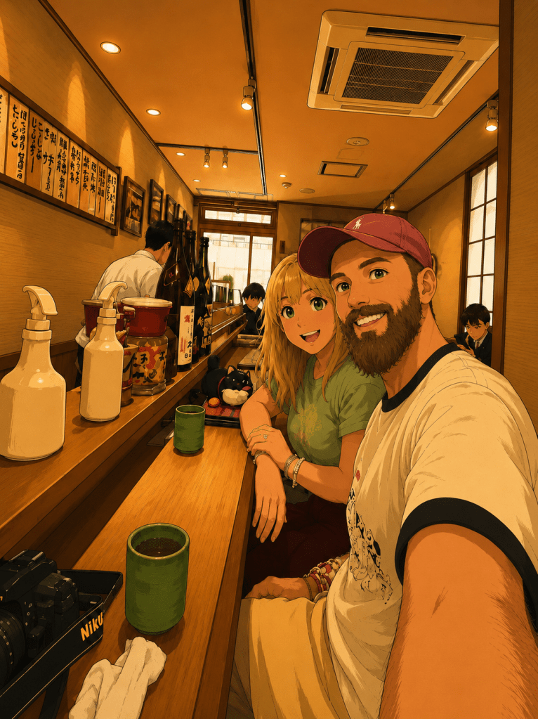 2026 Japonya yolculuğundan: Ramen restoranı selfie