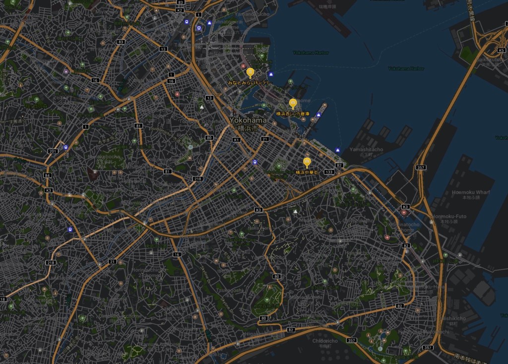 Yokohama harita görüntüsü