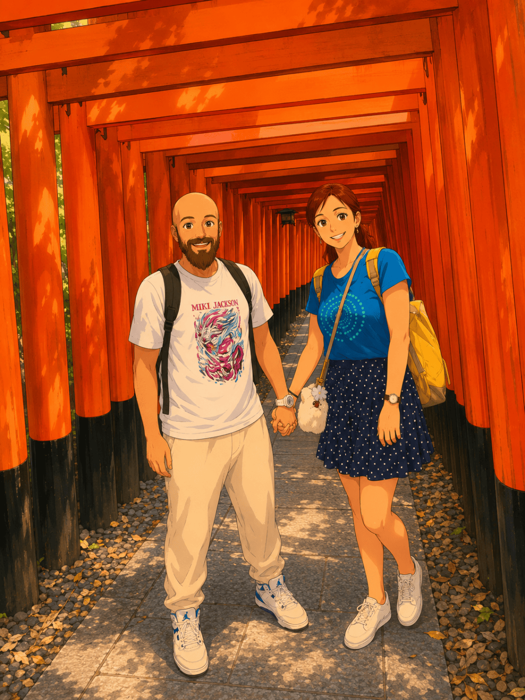 Kyoto’da geleneksel tapınak yolunu gösteren anime tarzı kapak görseli