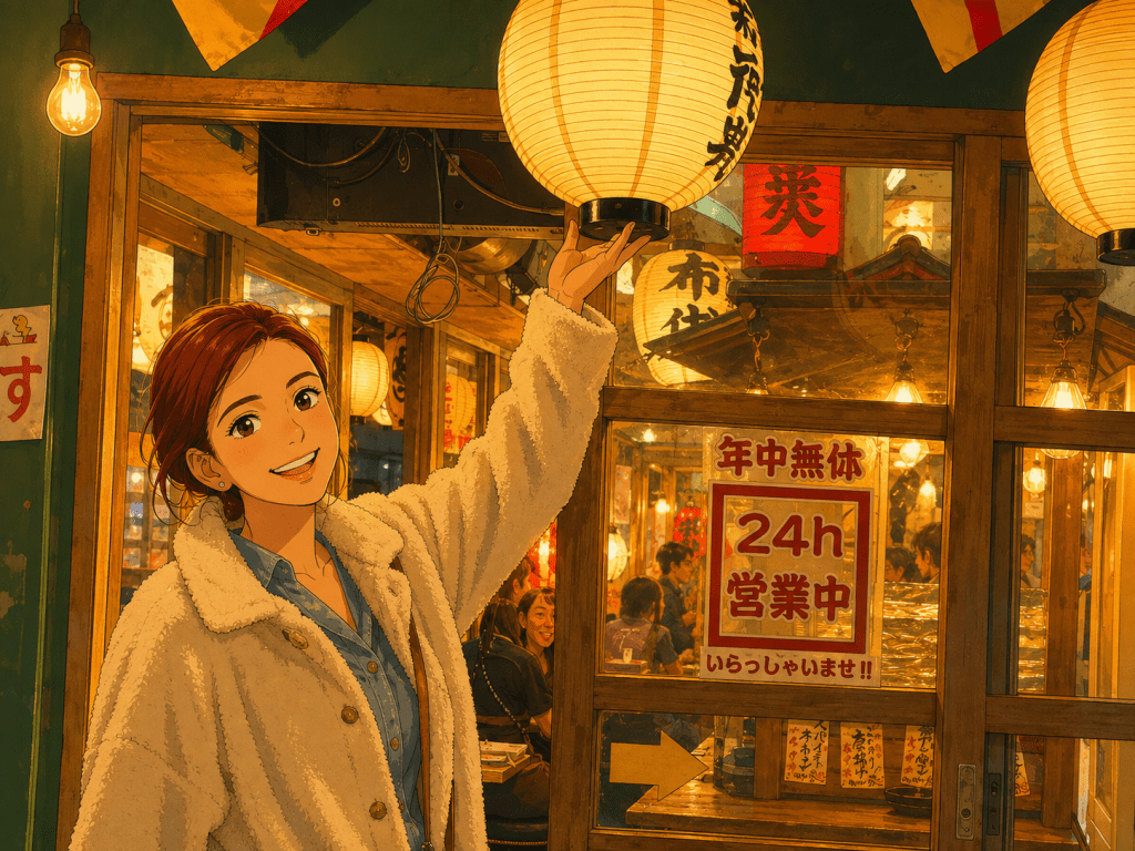 Shinjuku ve Shibuya’da gece Tokyo şehir hayatını gösteren anime tarzı kapak görseli